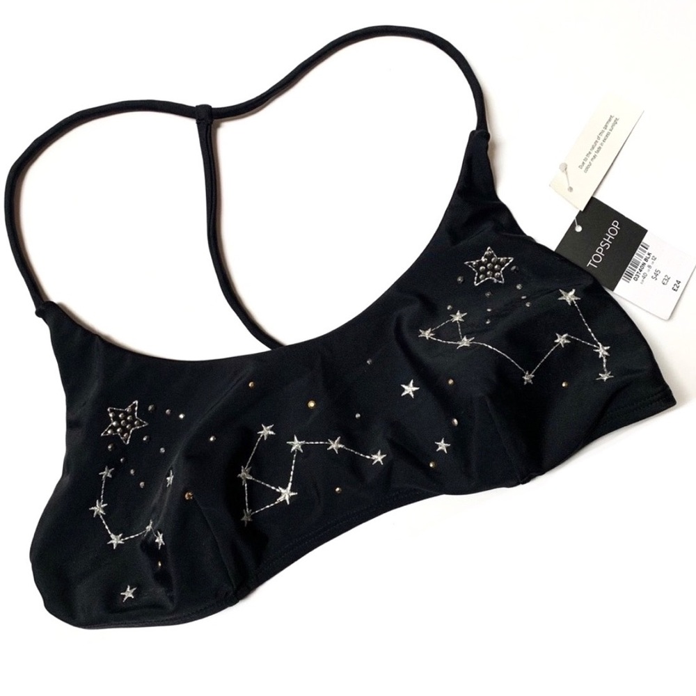 Topshop constellation bikini top